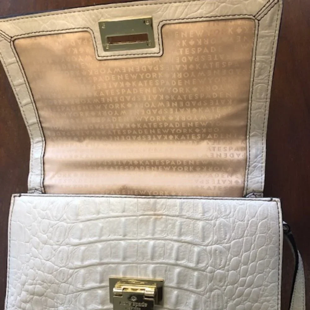 KATE SPADE Doris Orchard Valley Grey Leather Satchel/Shoulder Bag